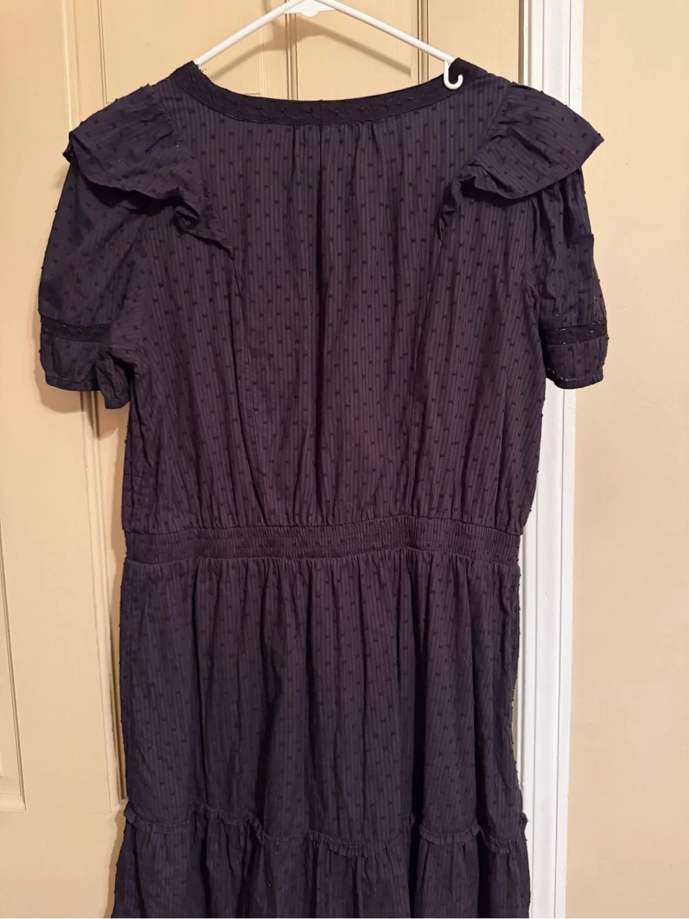 LC Lauren Conrad Black Ruffle V-Neck Mini Dress - Picture 6 of 7